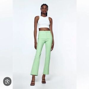Zara Light Green Flare Pants